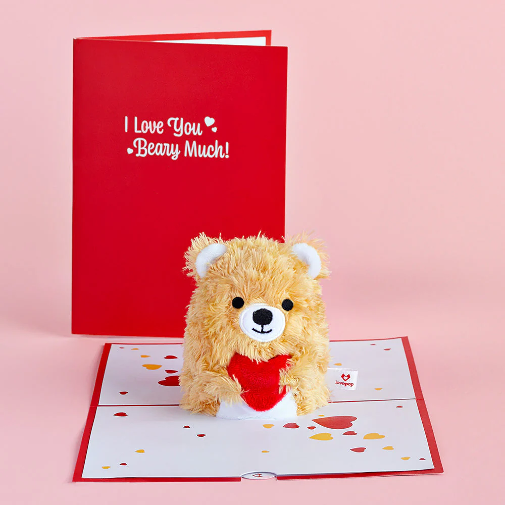 Lovepop-Plusch-Pop-Youre-The-Beary-Best-3D-Pop-Up-Karte-mit-Pluschfigur-LP5309